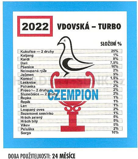 Vdovská směs Turbo  2022  / 20 kg - skladem 1 ks